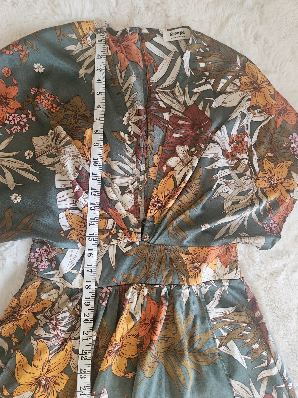 NWOT Size US 6 Showpo Aussie Floral Deep V-Neck Maxi Dress Tropical Boho - Picture 10 of 16